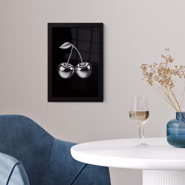 Poster met lijst - Kers - Luxueus - Metallic — 2