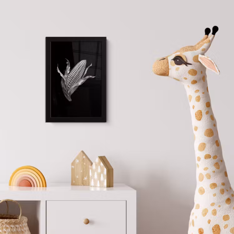 Poster met lijst - Maïskolf - Glanzend metaal - Elegant — 5