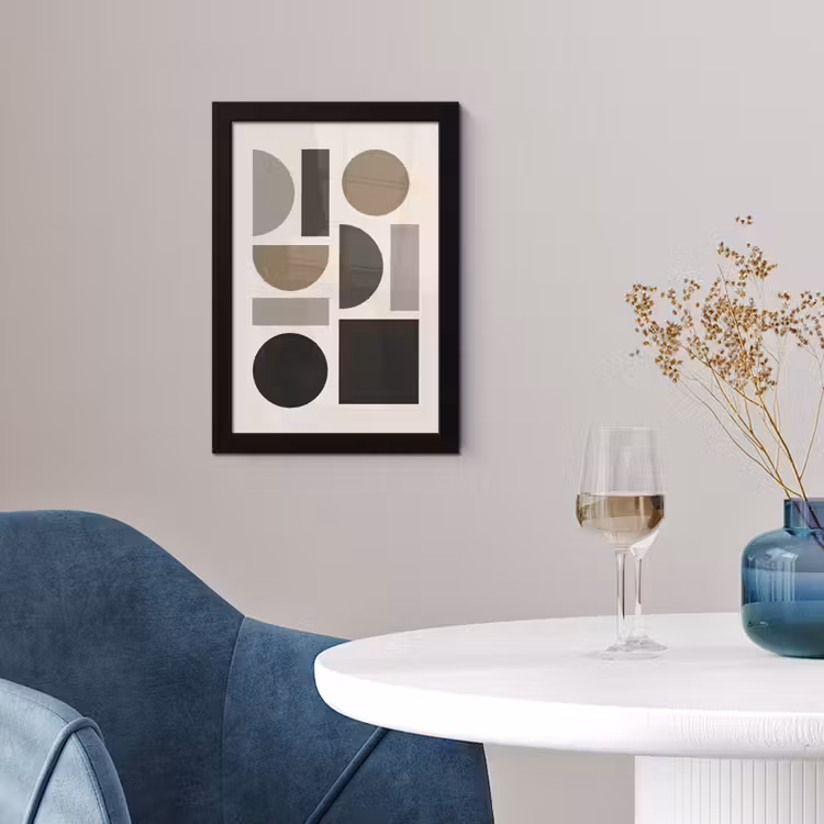 Poster met lijst - Natuurlijke tinten - Grafisch - Verticale compositie — 2