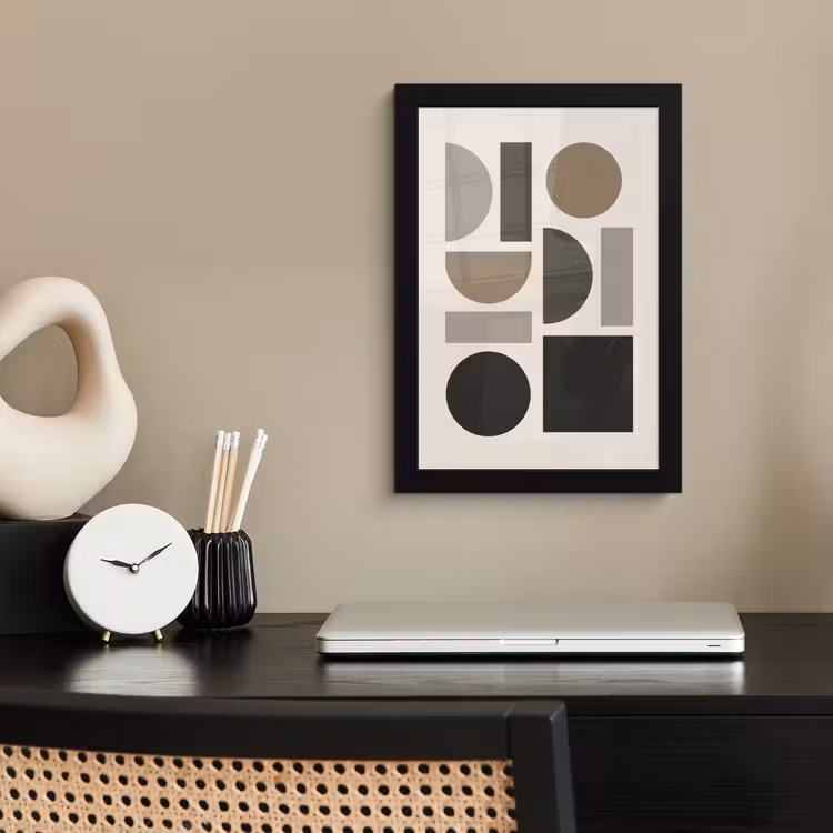 Poster met lijst - Natuurlijke tinten - Grafisch - Verticale compositie — 3