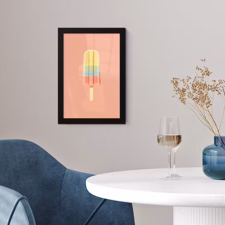 Poster met lijst - Waterijsje - Pasteltinten - Minimalistisch — 2