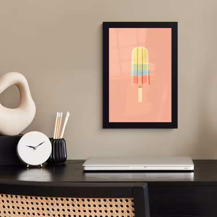 Poster met lijst - Waterijsje - Pasteltinten - Minimalistisch — 3