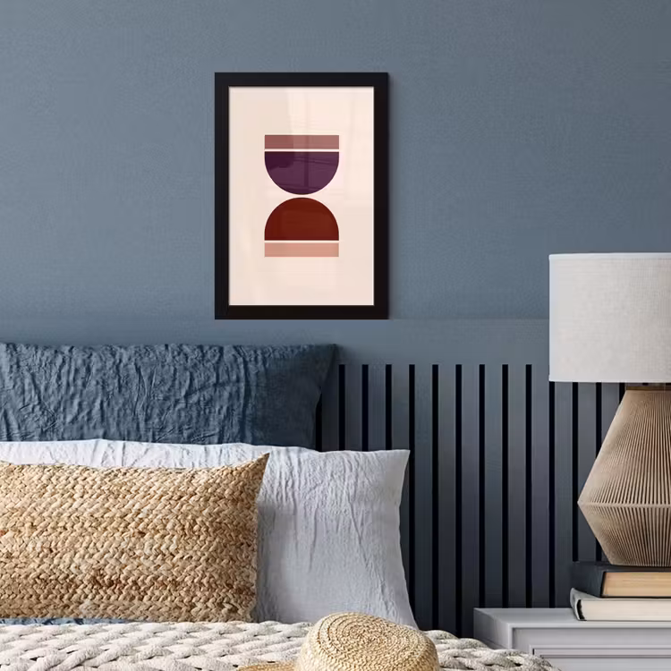 Poster met lijst - Zandloper - Symmetrisch - Rood - Paars — 4