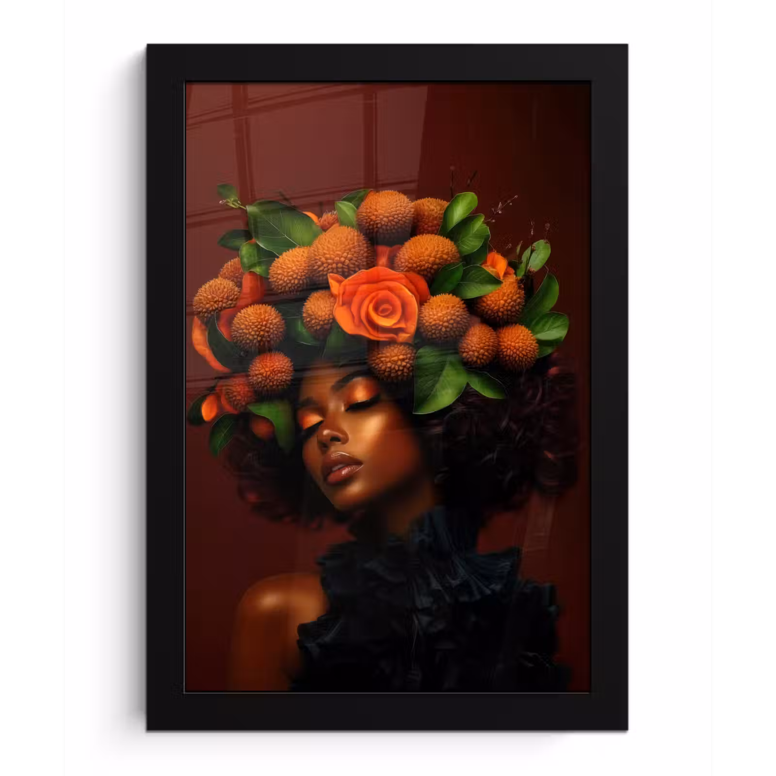 Poster met lijst - Vrouw - lychee - exotisch — 1