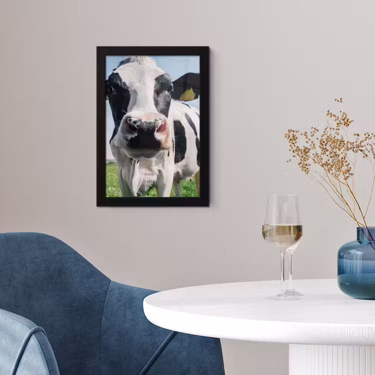Poster met lijst - Koe - Weiland - Natuur - Dieren - Gras — 2