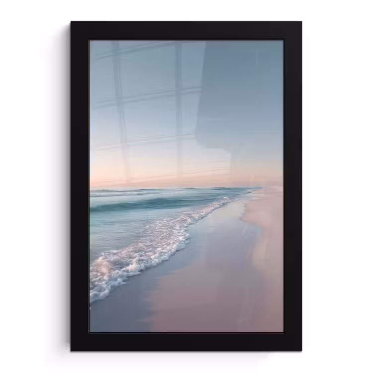 Poster met lijst - Kustlijn - Pastel - water — 1