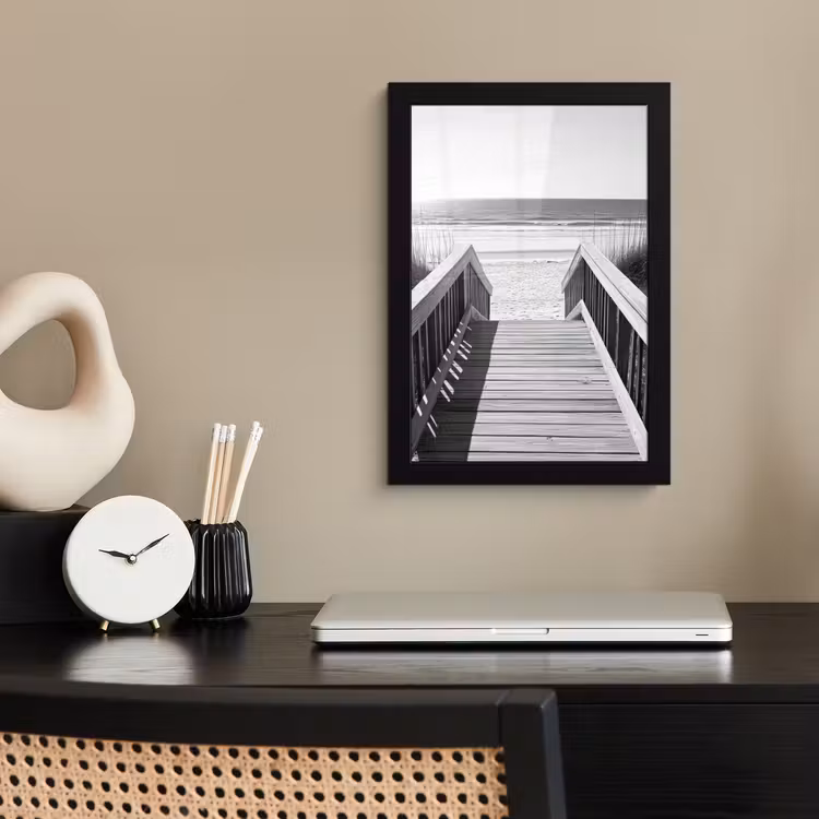 Poster met lijst - Loopbrug - Hout - Strand - Zee — 3