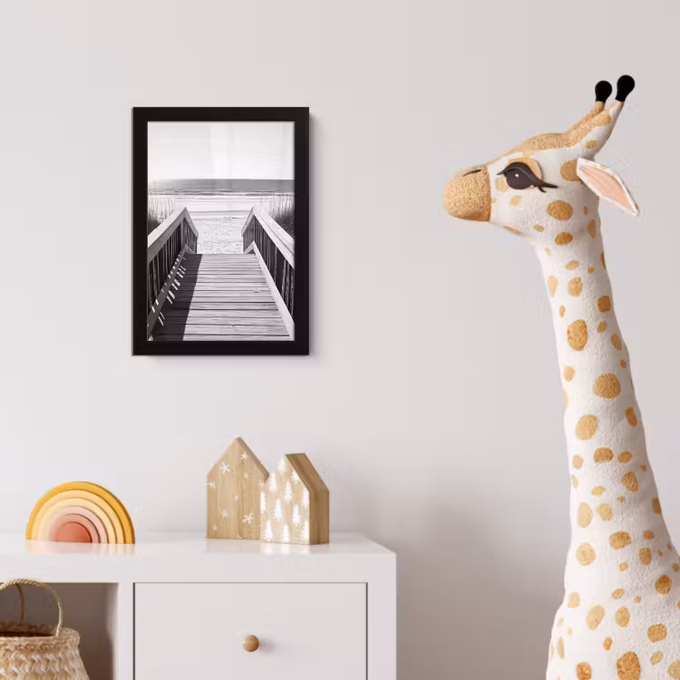 Poster met lijst - Loopbrug - Hout - Strand - Zee — 5