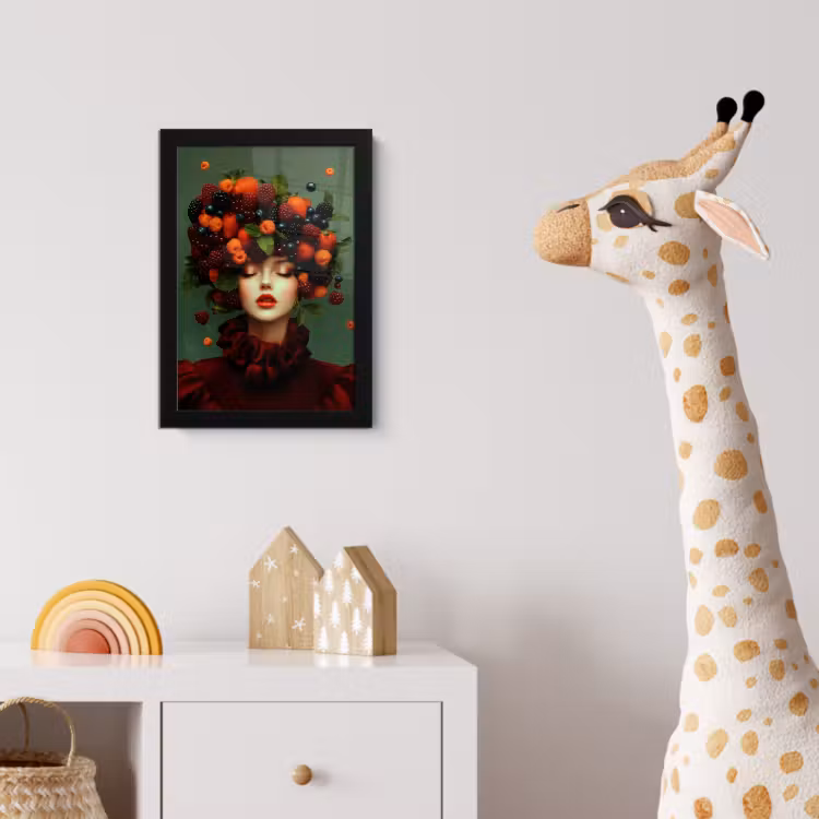 Poster met lijst - Vrouw - Aardbeien - Frambozen - Bramen - Bessen — 5