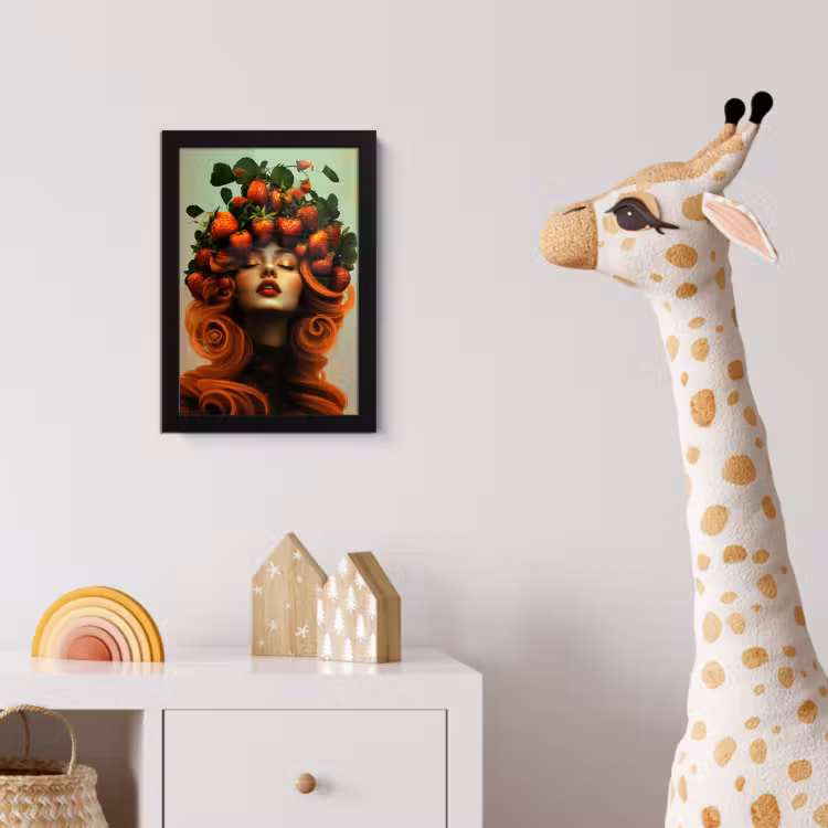 Poster met lijst - Vrouw - Aardbeien - Kroon — 5