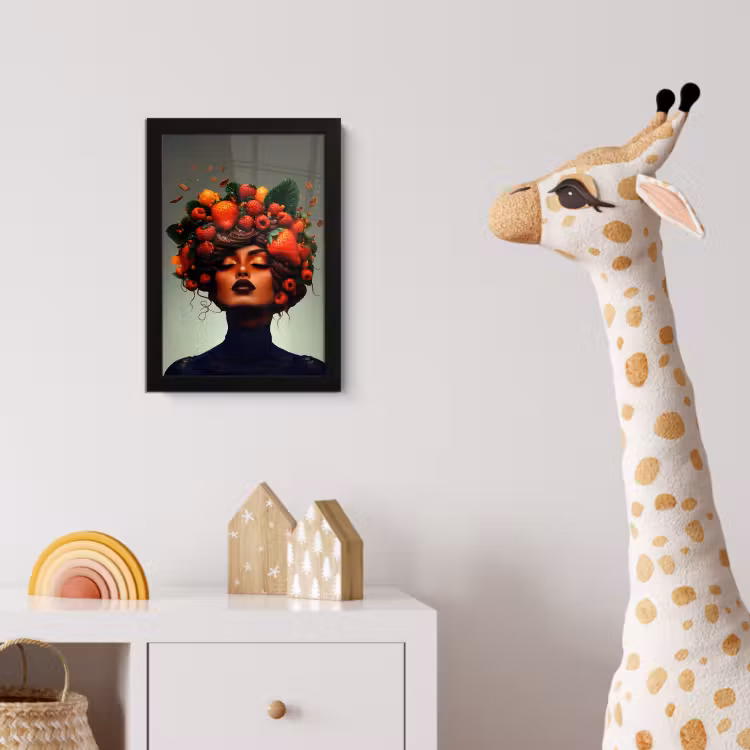 Poster met lijst - Vrouw - Chocolade - Frambozen - Aardbeien - Koekjes — 5