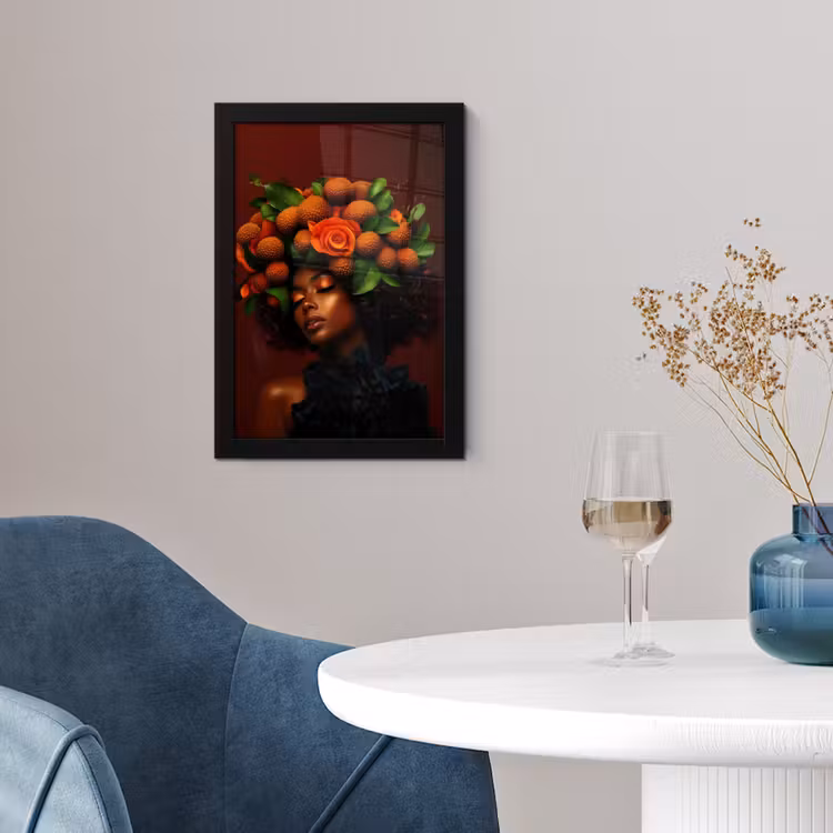 Poster met lijst - Vrouw - lychee - exotisch — 2