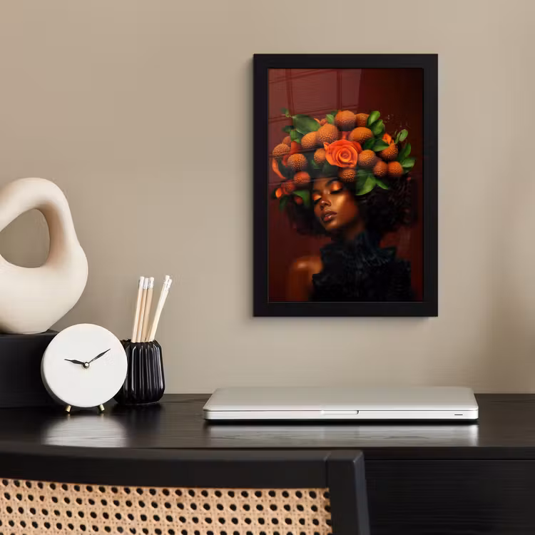 Poster met lijst - Vrouw - lychee - exotisch — 3