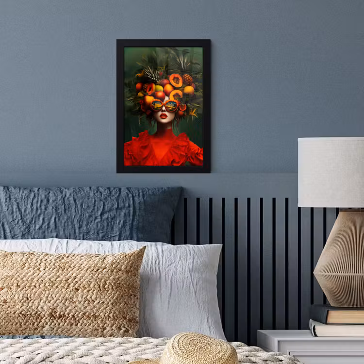 Poster met lijst - Vrouw - Vruchten - Papaja - Ananas — 4