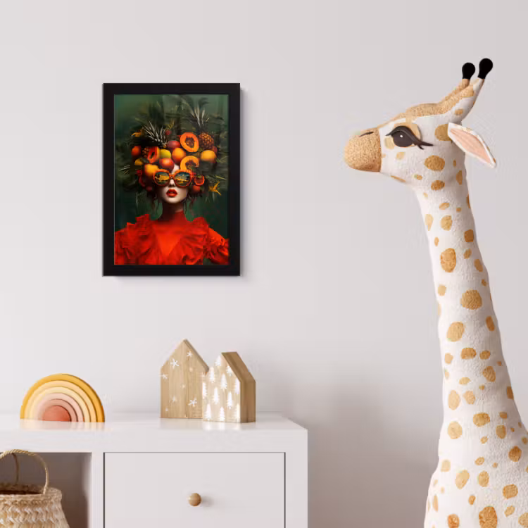 Poster met lijst - Vrouw - Vruchten - Papaja - Ananas — 5