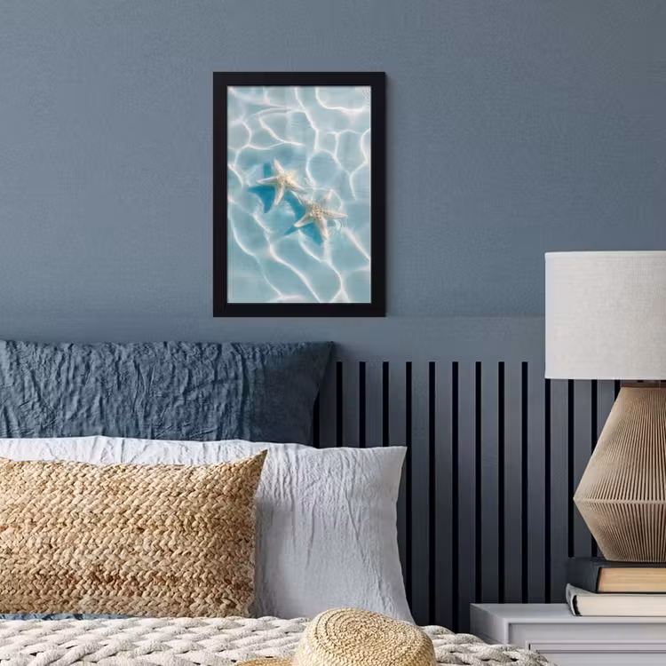 Poster met lijst - Zeesterren - Golvend water - Rustgevend — 4