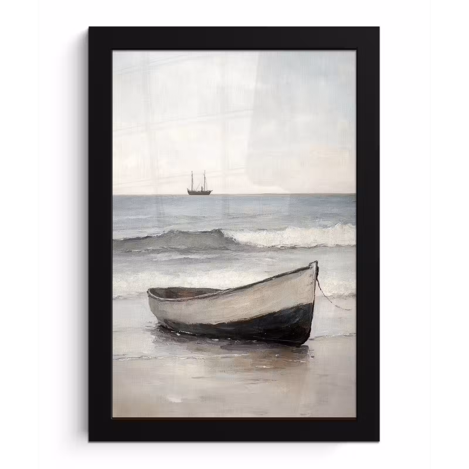 Poster met lijst - Roeiboot - Zee - Horizon — 1