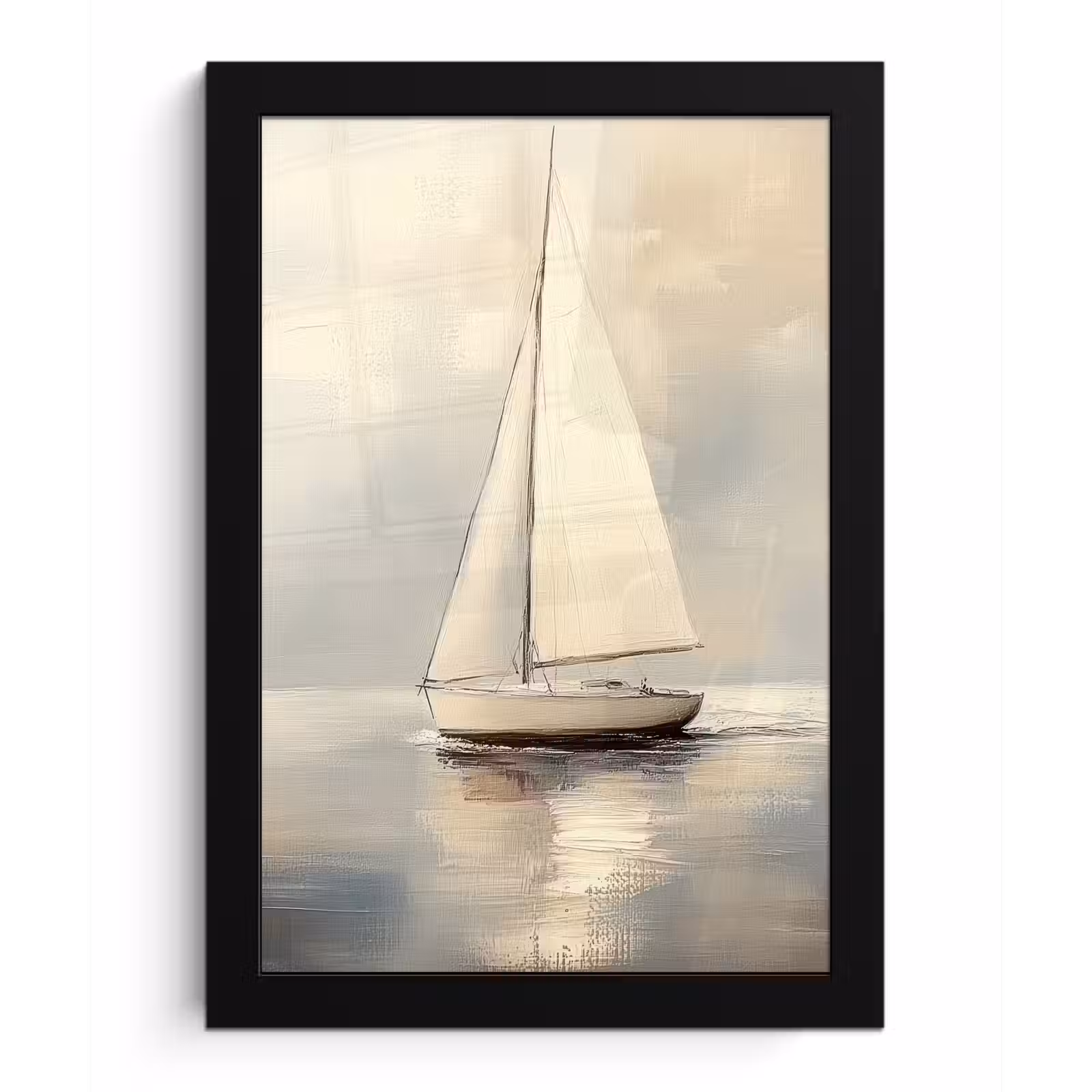 Poster met lijst - Zeilschip - Zee - Bewolkt — 1