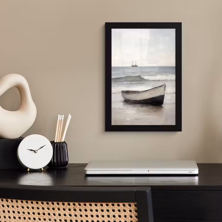 Poster met lijst - Roeiboot - Zee - Horizon — 3