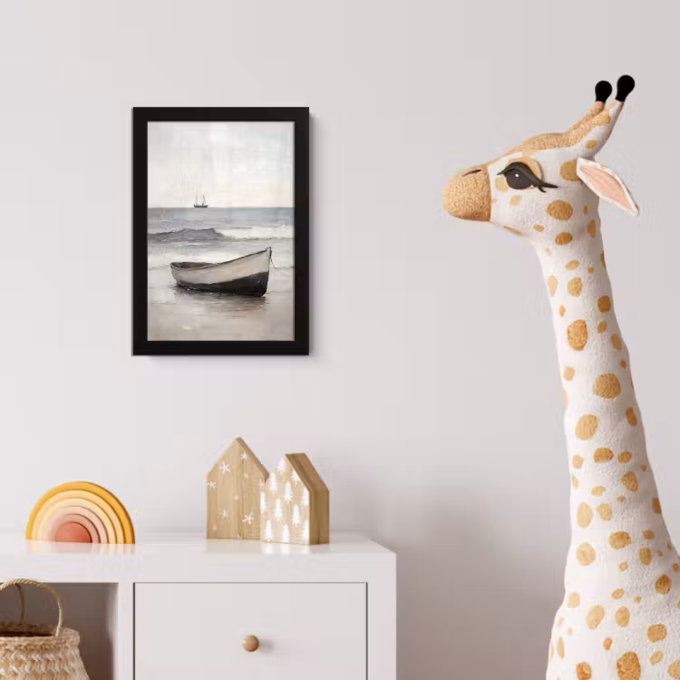 Poster met lijst - Roeiboot - Zee - Horizon — 5