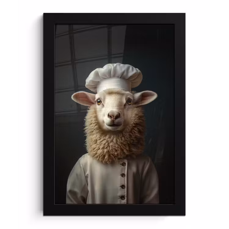 Poster met lijst - Schaap - Wol - Kok — 1