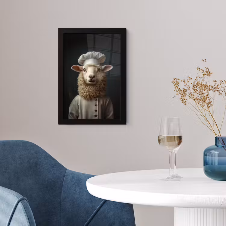 Poster met lijst - Schaap - Wol - Kok — 2