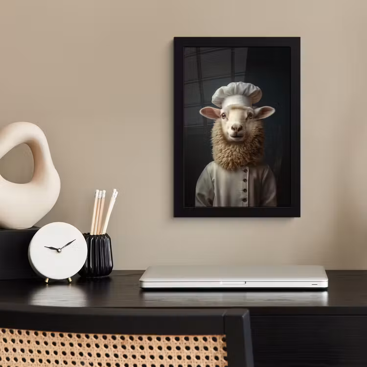 Poster met lijst - Schaap - Wol - Kok — 3