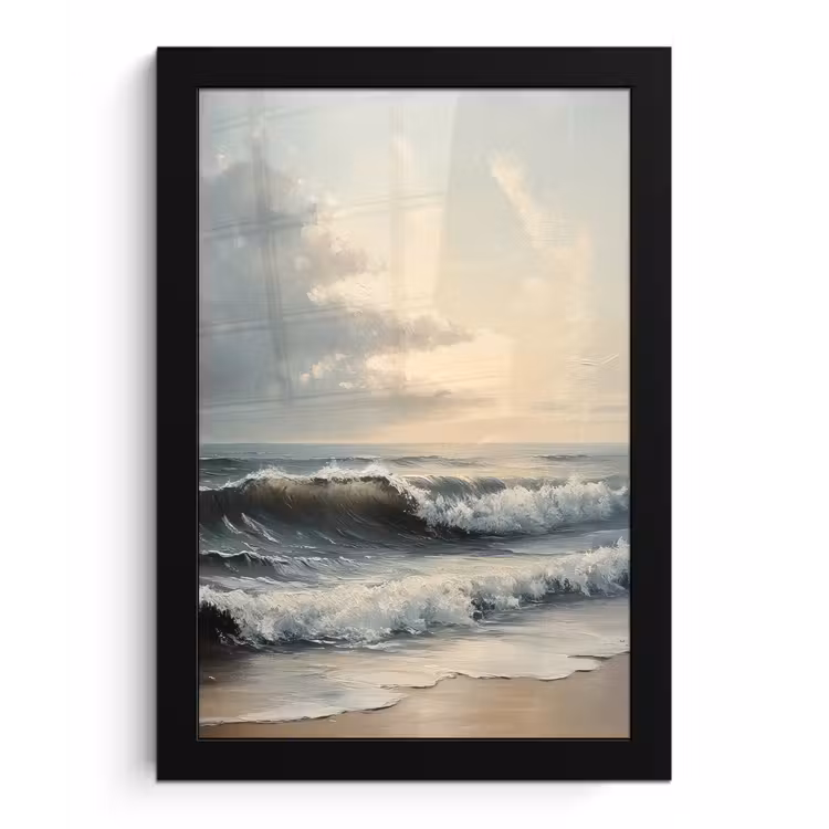 Poster met lijst - Strand - Zee - Zonsondergang — 1