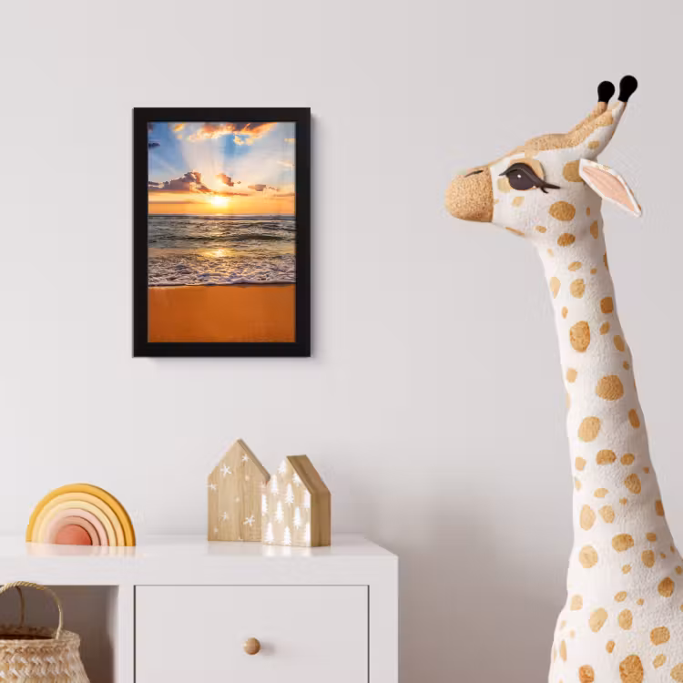 Poster met lijst - Strand - Zonsondergang - Zee - Wolken - Horizon — 5