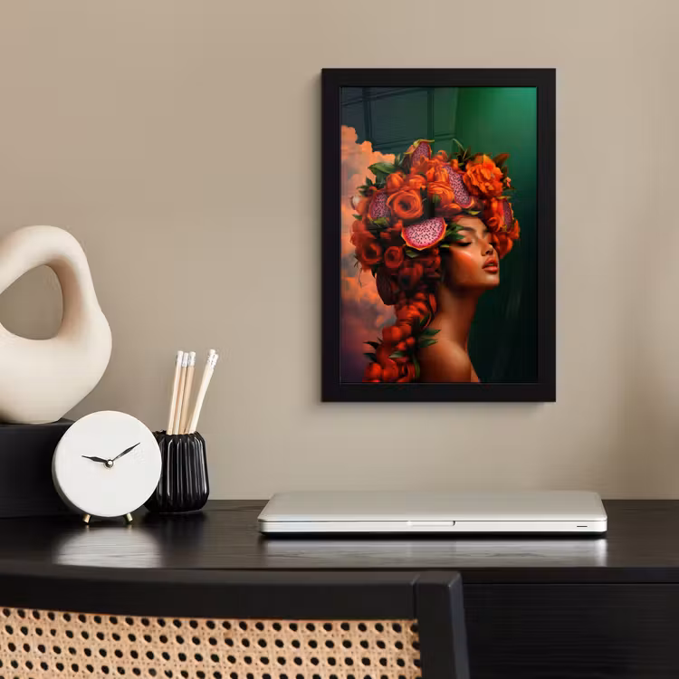Poster met lijst - Vrouw - Drankenfruit - Rozen — 3