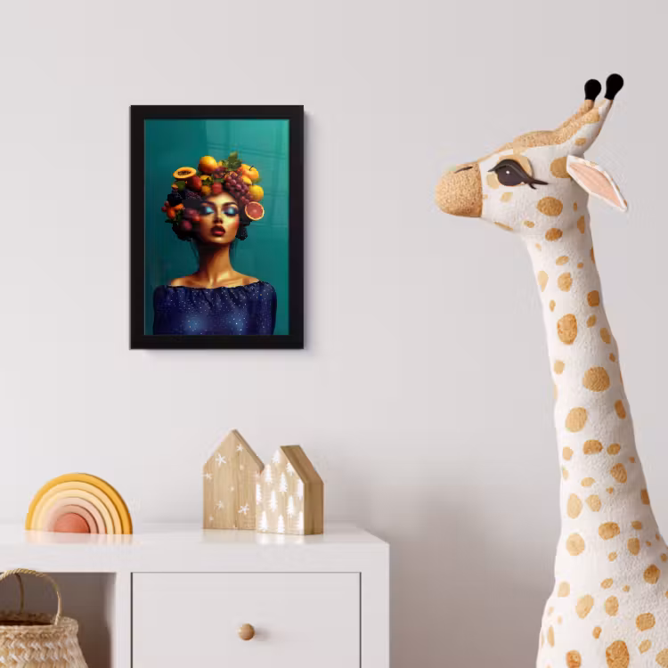 Poster met lijst - Vrouw - Hoodtooi - Tropisch - Fruit - Druiven — 5