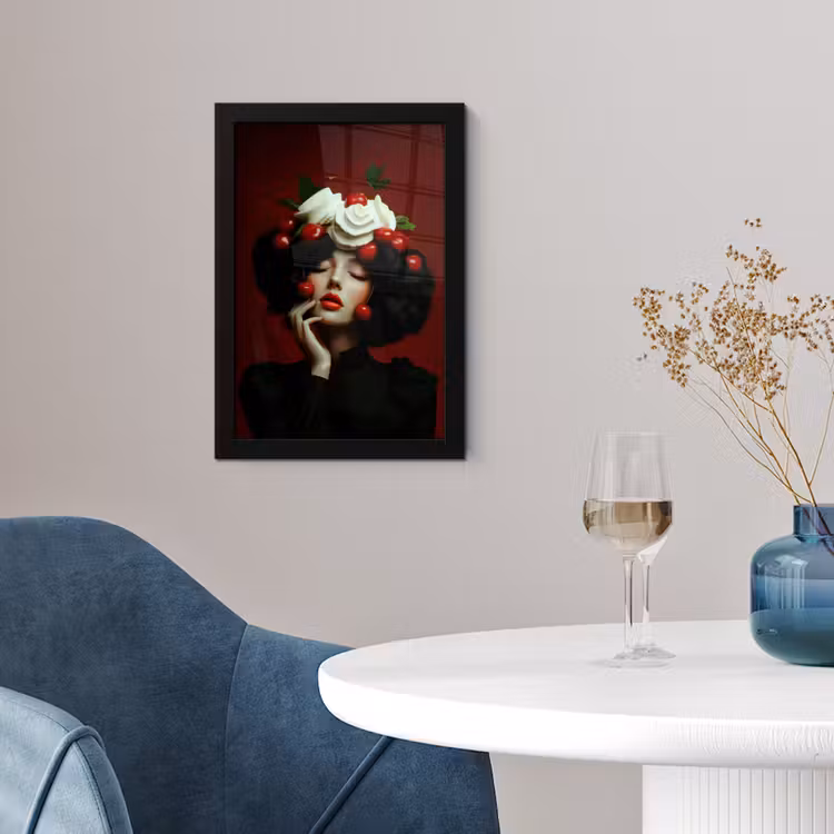 Poster met lijst - Vrouw - Kersen - Slagroom — 2