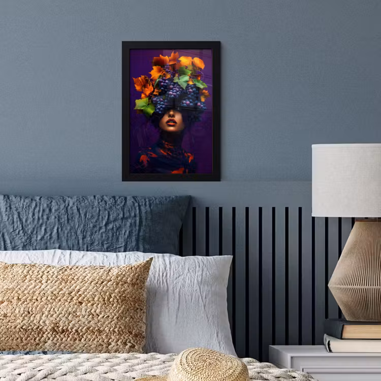 Poster met lijst - Vrouw - Paars - Druiven — 4