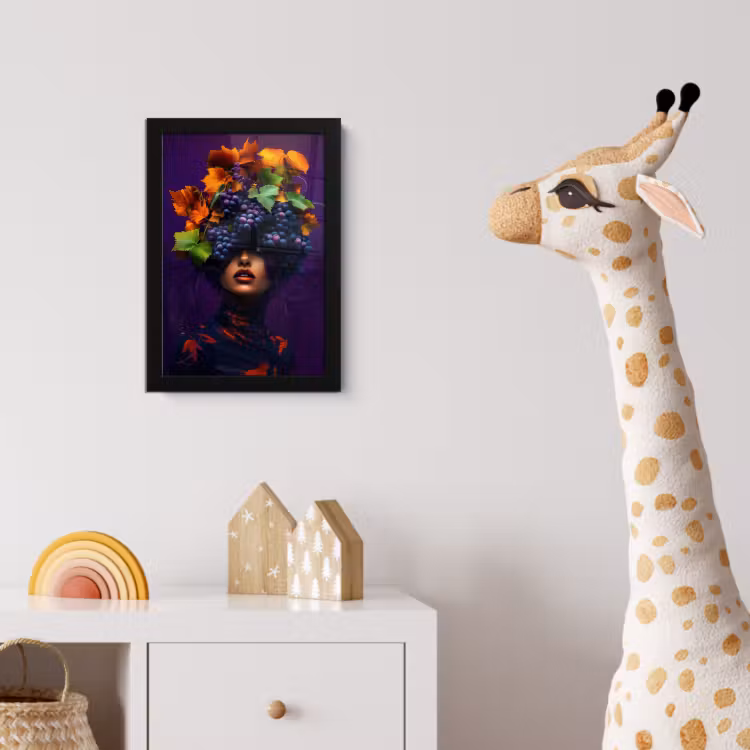 Poster met lijst - Vrouw - Paars - Druiven — 5