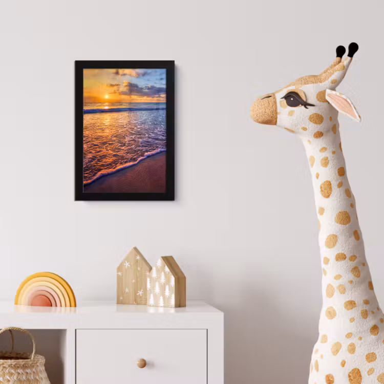 Poster met lijst - Zee - Strand - Zonsondergang - Wolken - Horizon — 5