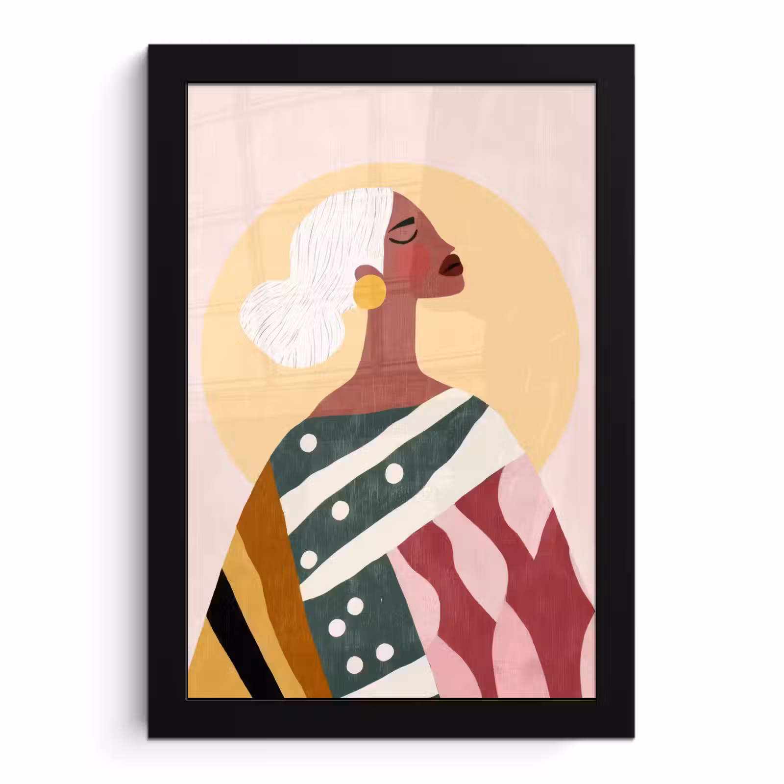 Poster met lijst - Vrouw - Zon - Kleurrijk — 1