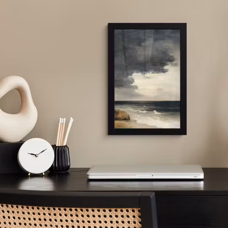 Poster met lijst - Kust - Golven - Rots - Storm — 3