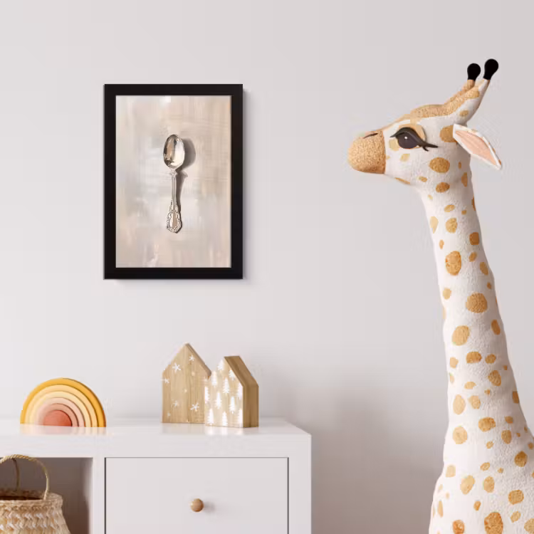 Poster met lijst - Lepel - Verf - Zilver — 5