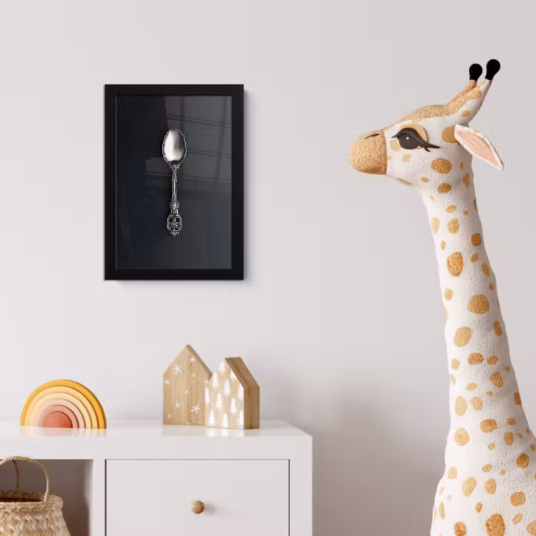 Poster met lijst - Lepel - Zilver - Metaal — 5