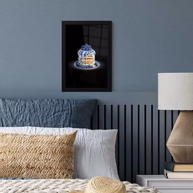 Poster met lijst - Pannenkoeken - Blauwe Bessen - Bord — 4