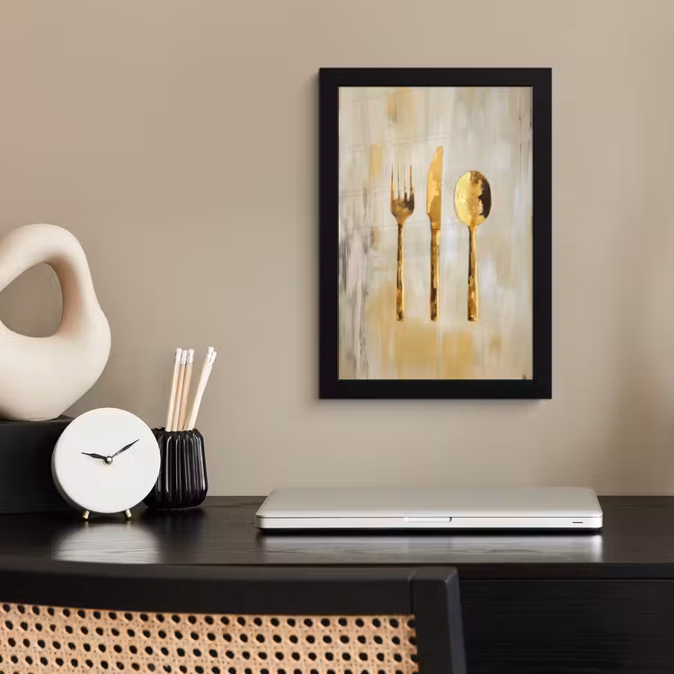 Poster met lijst - Verf - Goud - Bestek — 3