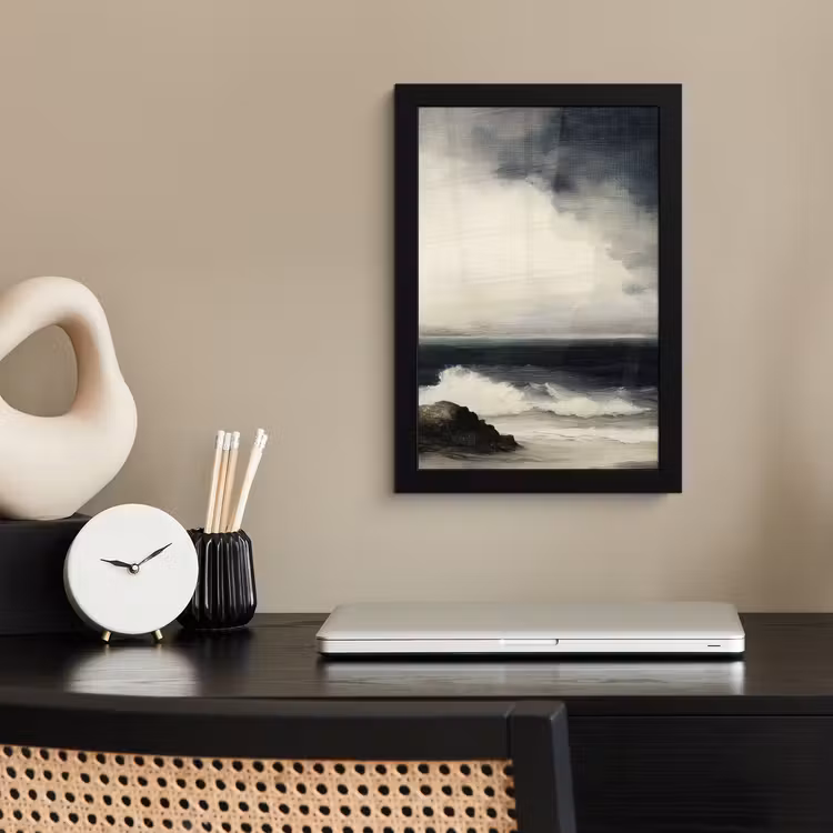 Poster met lijst - Zee - Rotsen - Storm — 3