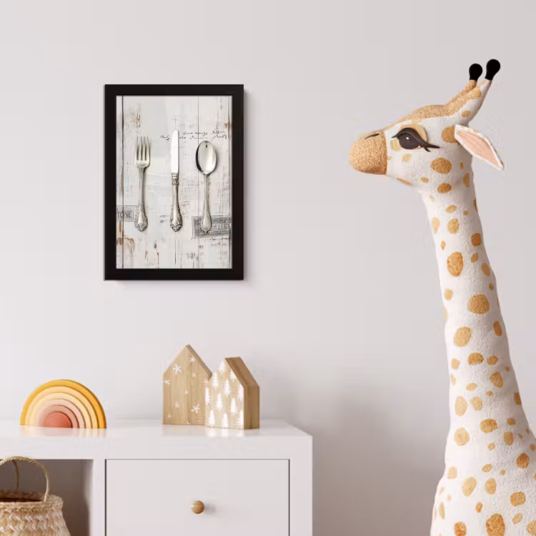 Poster met lijst - Zilver - Bestek - Hout — 5