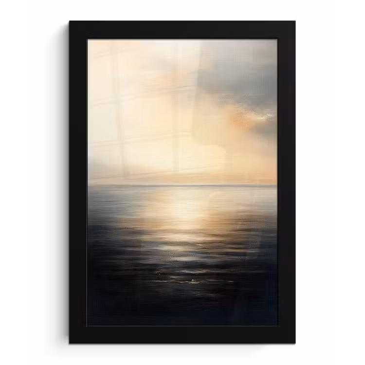 Poster met lijst - Zon - Horizon - Zee — 1