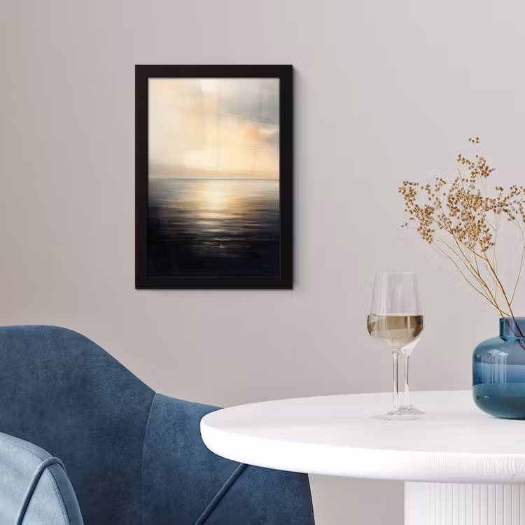Poster met lijst - Zon - Horizon - Zee — 2