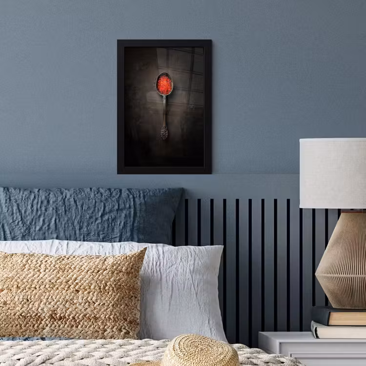 Poster met lijst - Zwart - Lepel - Caviar — 4