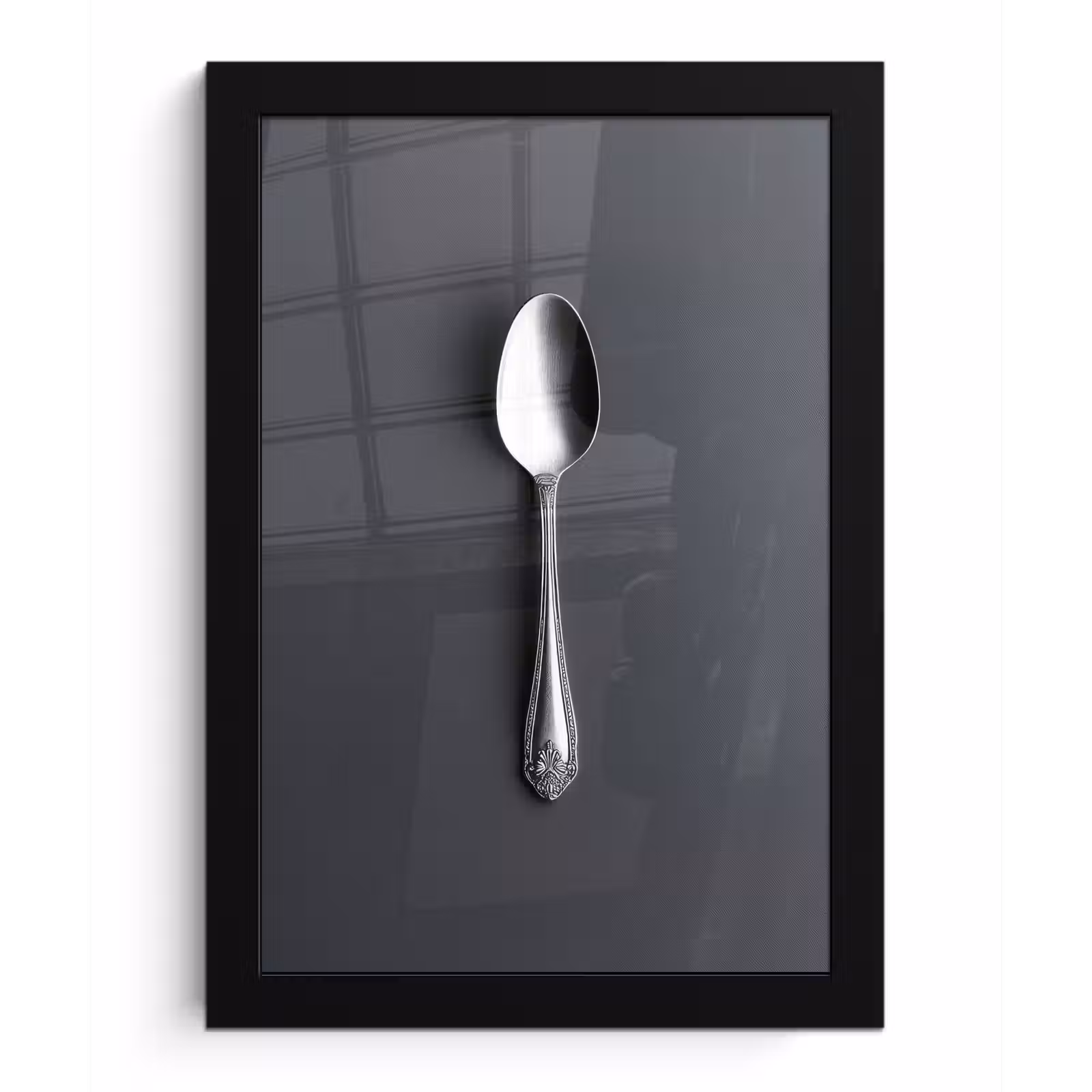 Poster met lijst - Zilver - Metaal - Lepel — 1