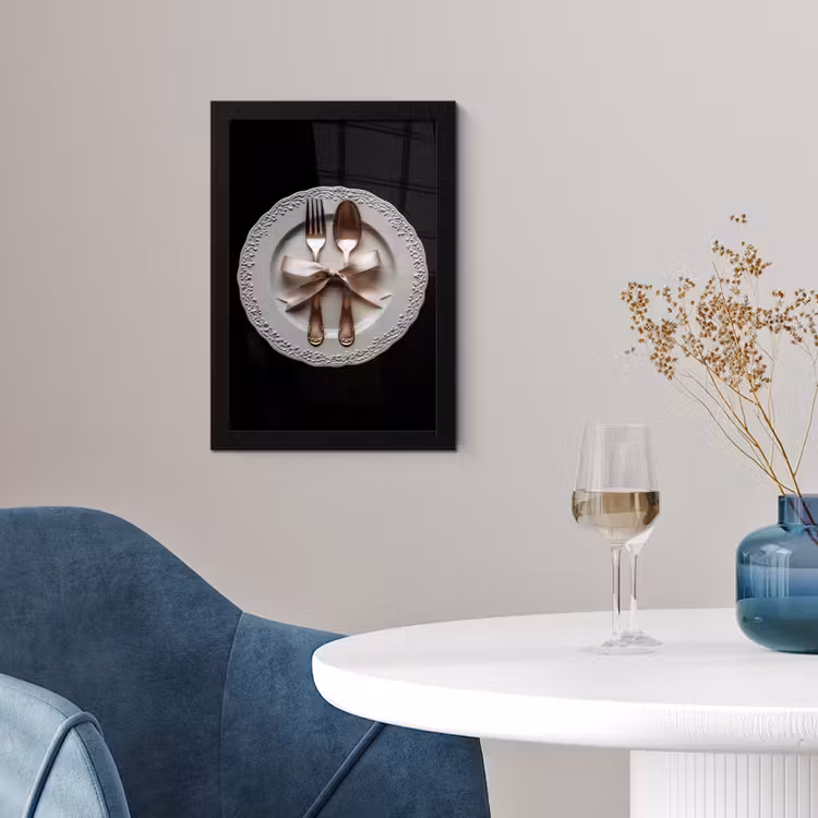 Poster met lijst - Rose - Strik - Bestek — 2