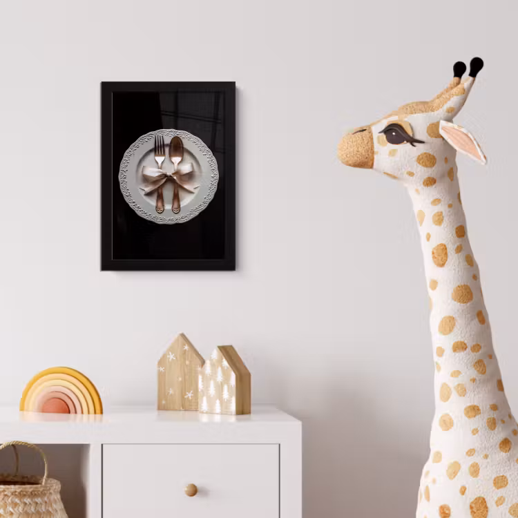 Poster met lijst - Rose - Strik - Bestek — 5