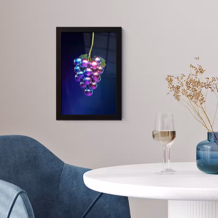 Poster met lijst - Paars - Disco - Feest - Druif — 2
